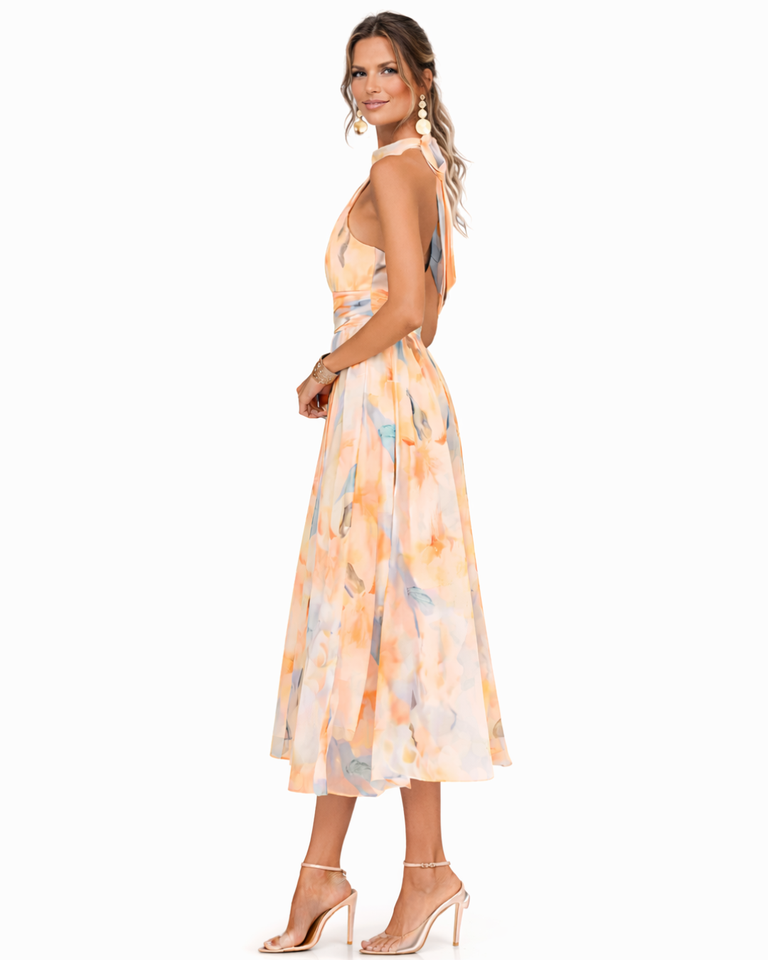 Aurora - Elegant Neck Maxi Dress