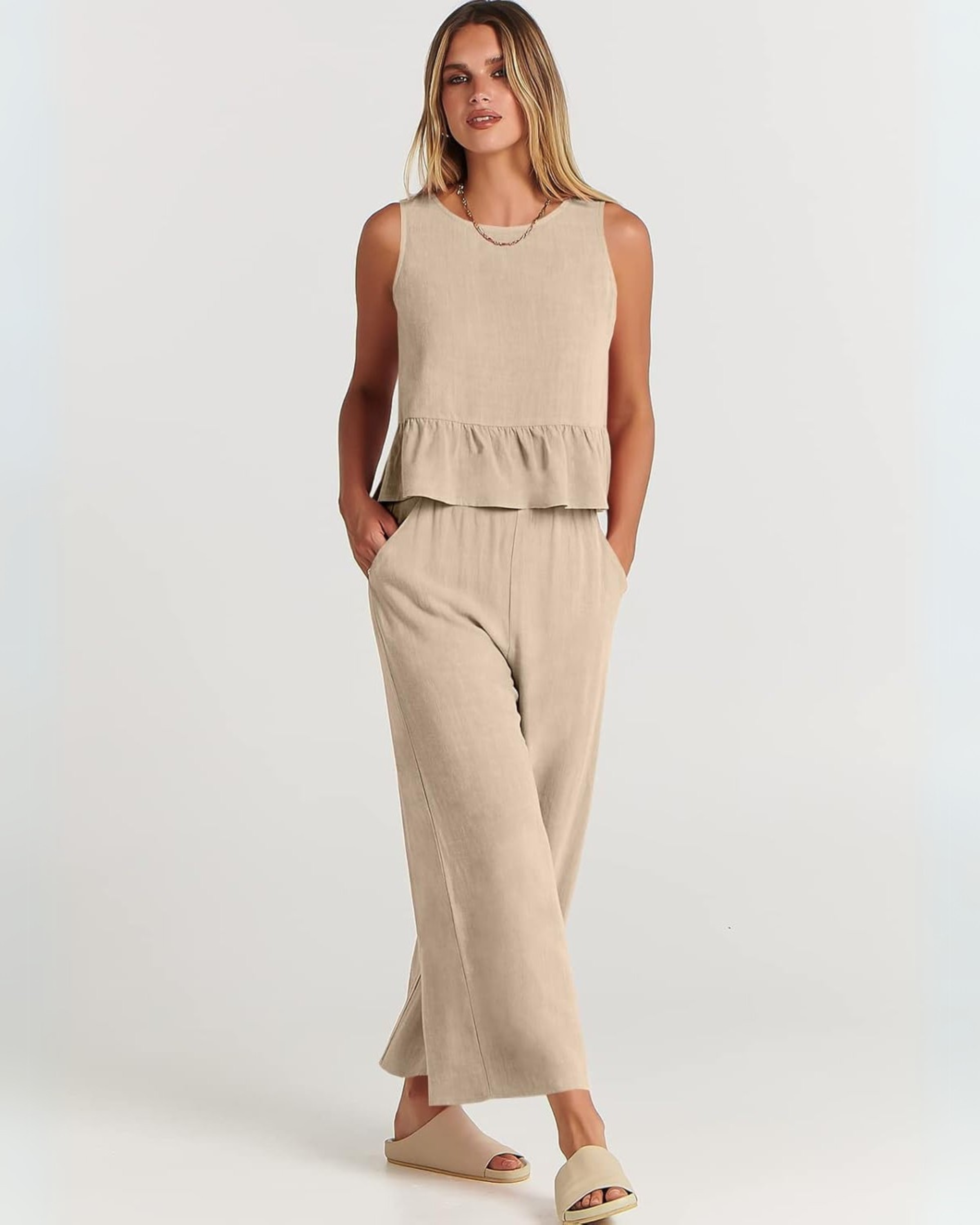 VALERINA - Casual Linen 2 Piece Set