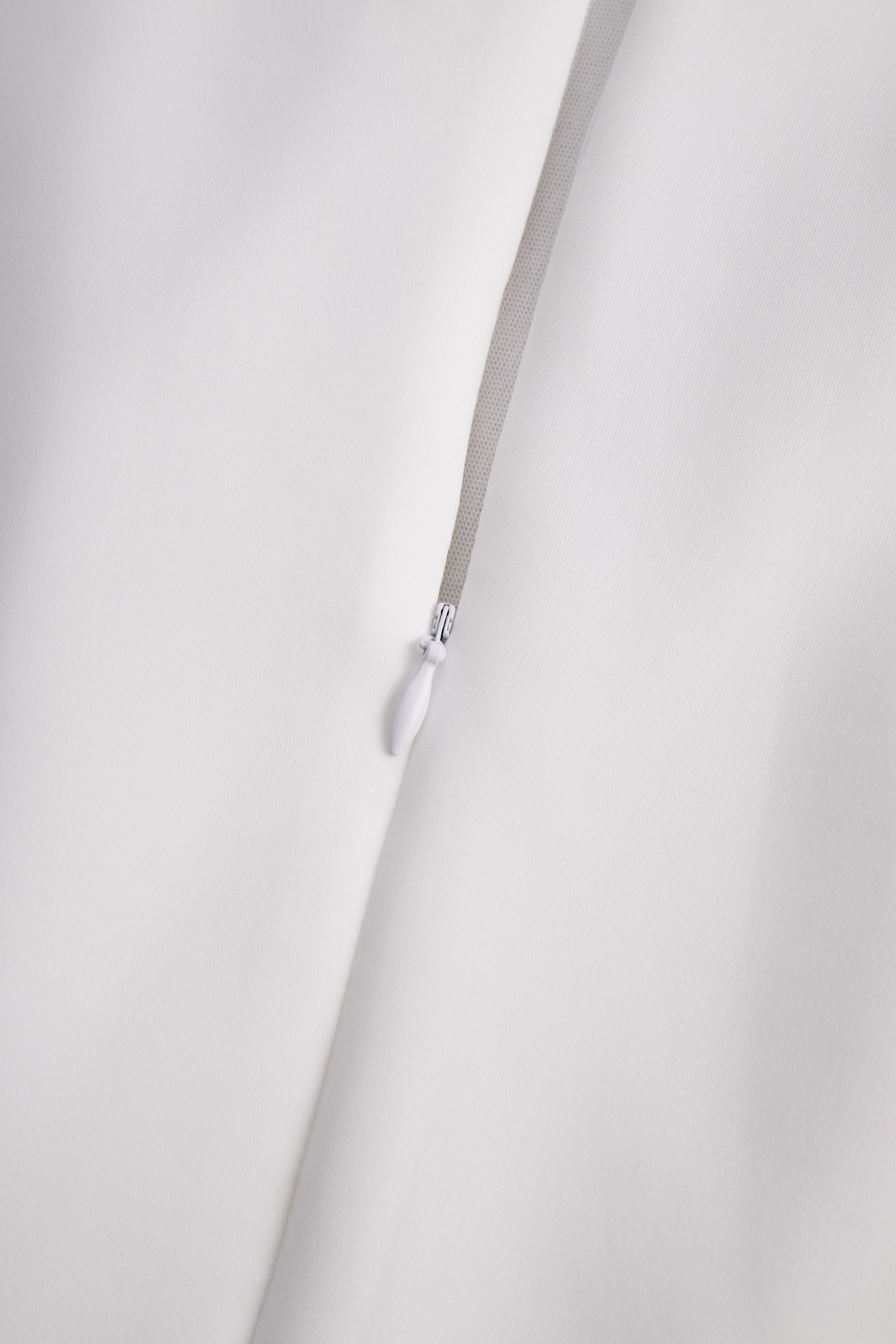 Elegant White Tailored Wrap Dress