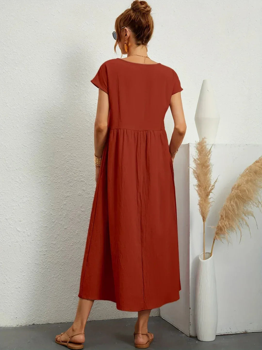 Gabrielle™ - Effortless Elegance Flowing Midi Dress