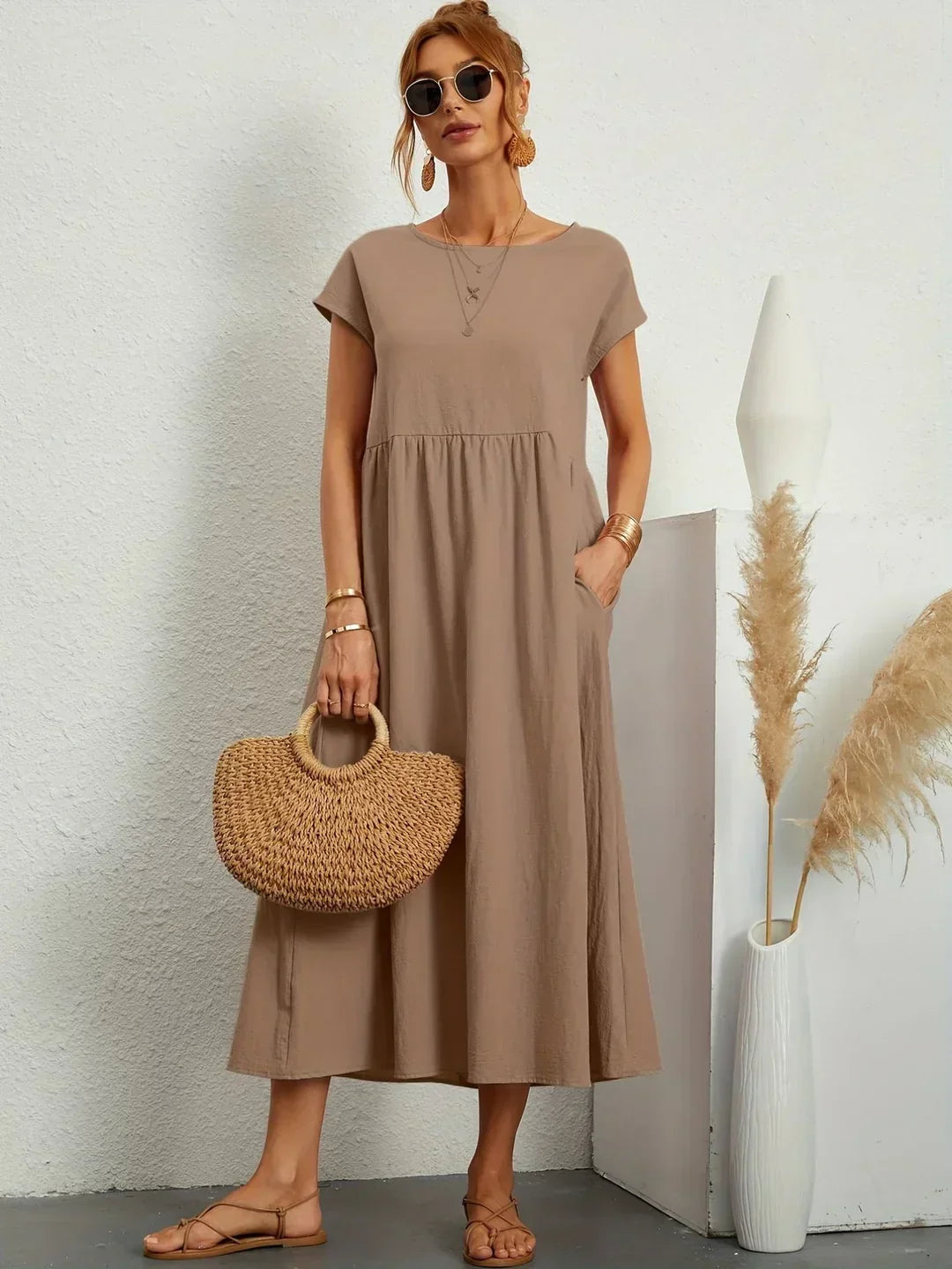 Gabrielle™ - Effortless Elegance Flowing Midi Dress