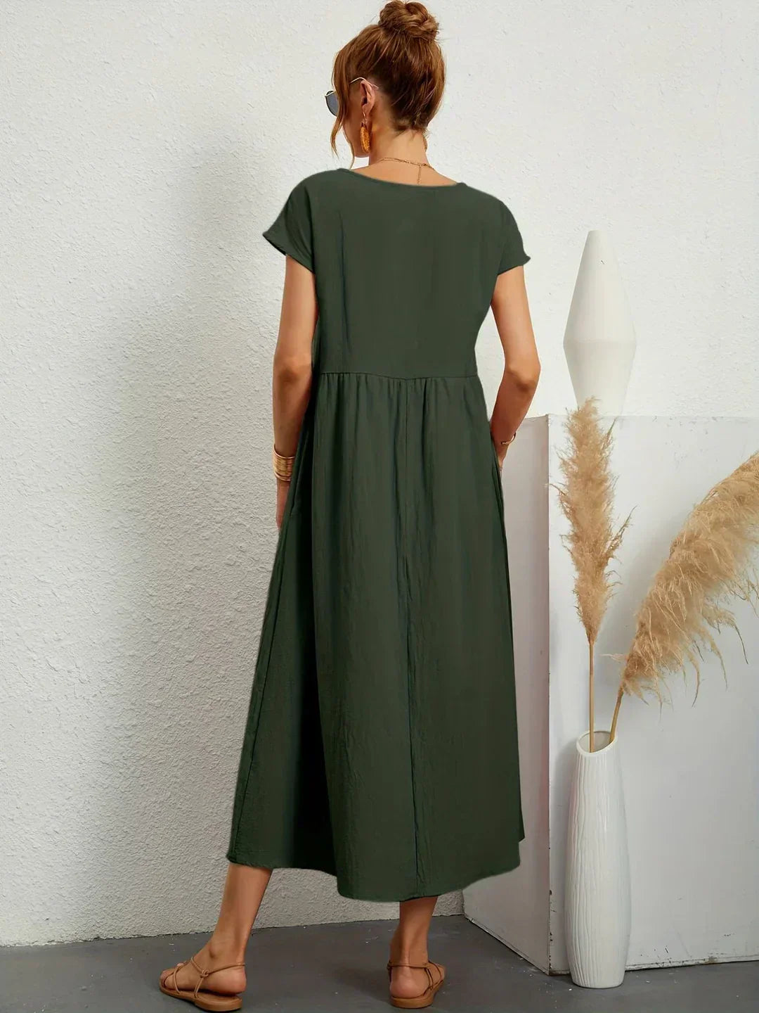 Gabrielle™ - Effortless Elegance Flowing Midi Dress
