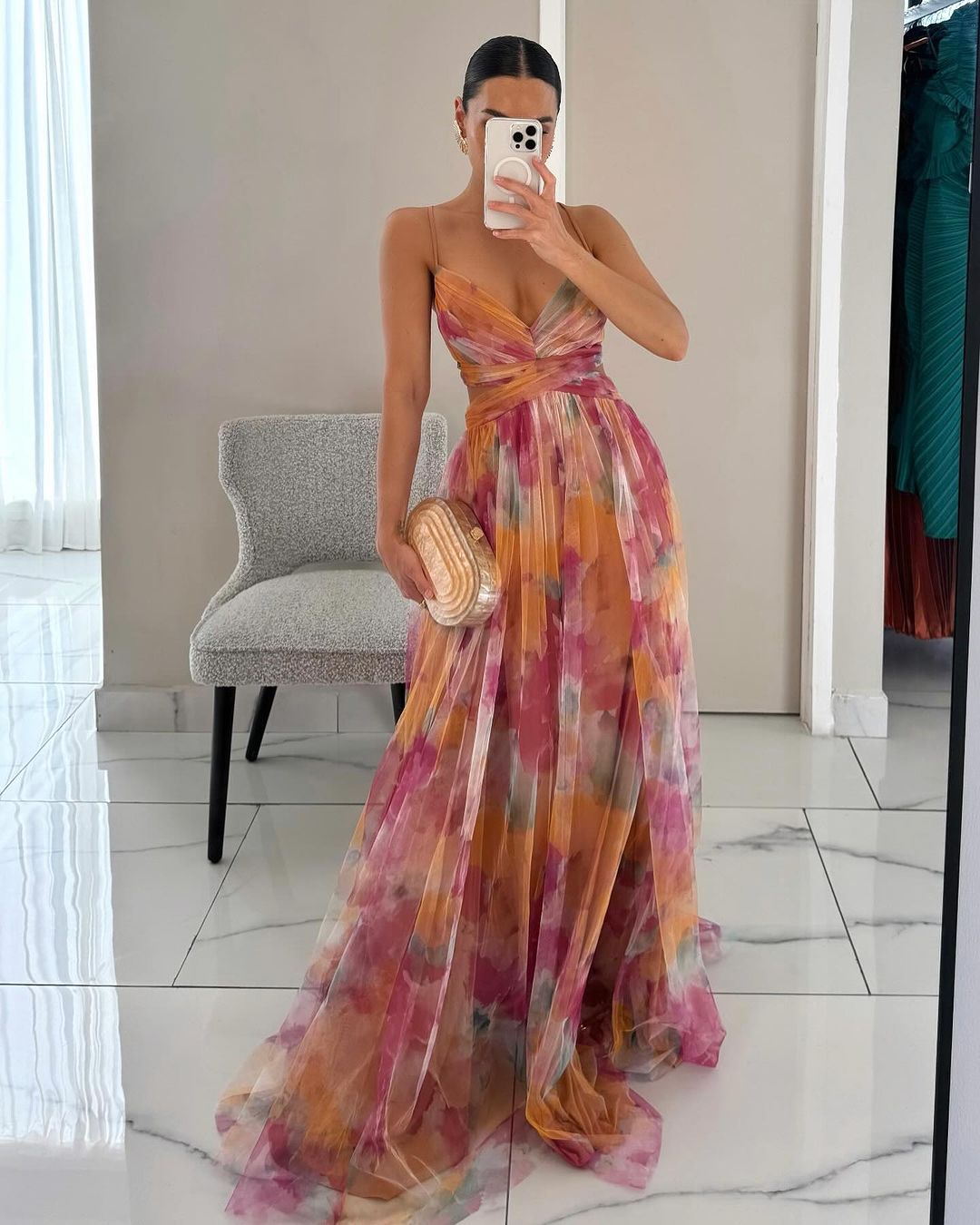 AURELIA - ELEGANT FLORAL MIDI DRESS