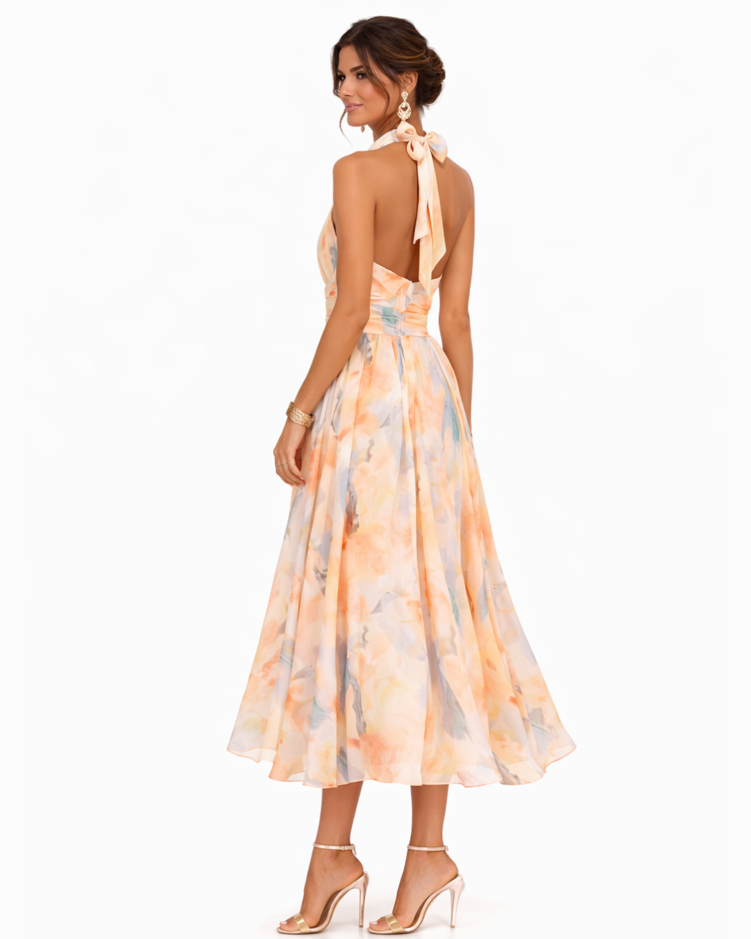 Aurora - Elegant Neck Maxi Dress