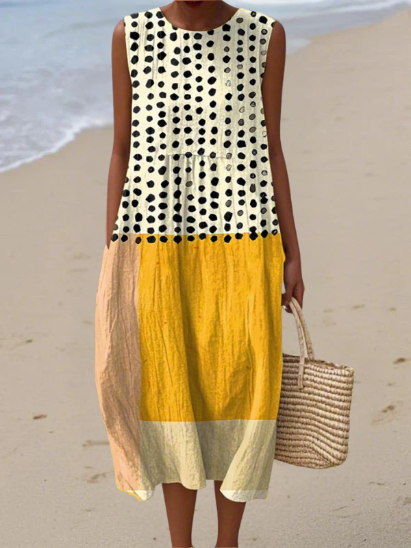 Leah | Dress Midi Colorblock