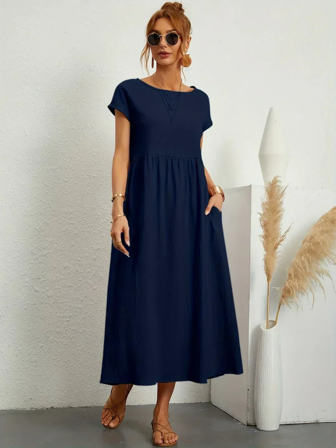 Gabrielle™ - Effortless Elegance Flowing Midi Dress