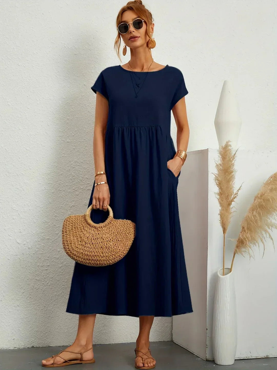 Gabrielle™ - Effortless Elegance Flowing Midi Dress