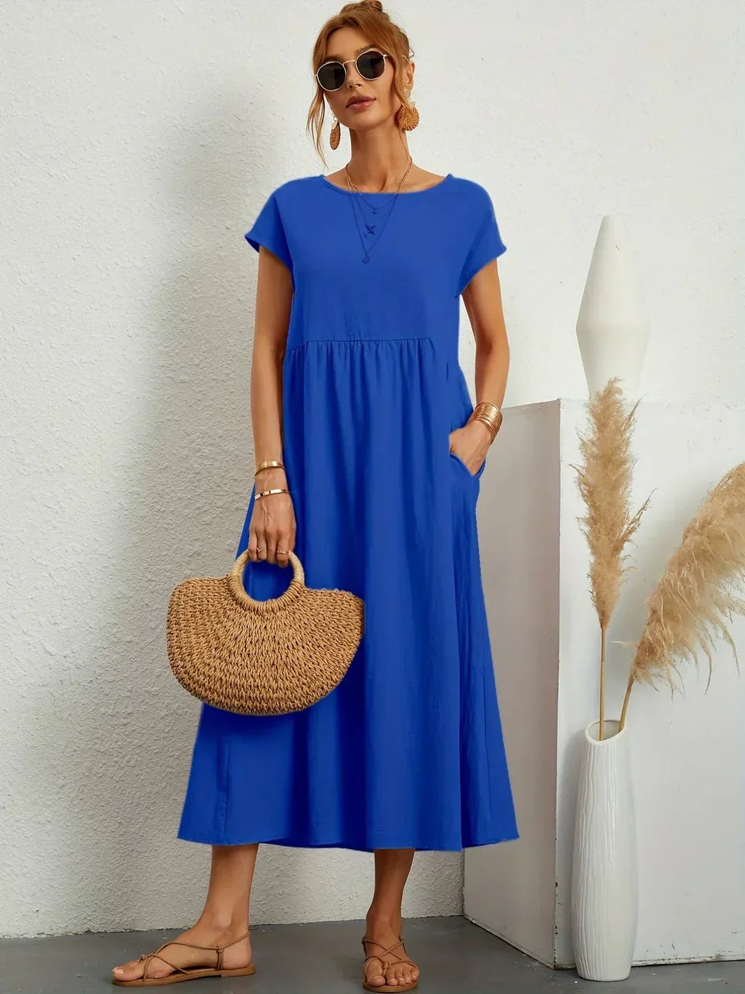 Gabrielle™ - Effortless Elegance Flowing Midi Dress