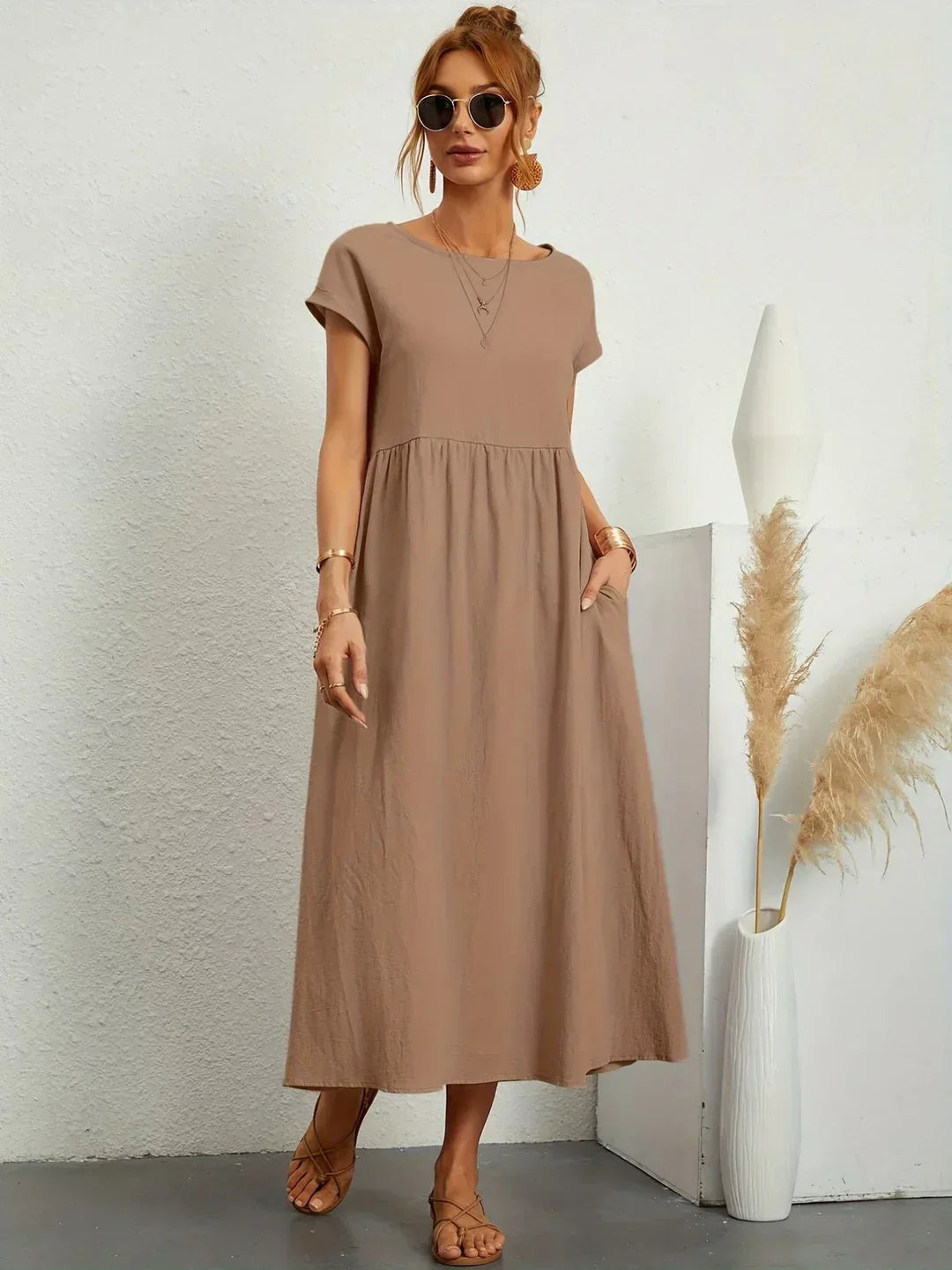 Gabrielle™ - Effortless Elegance Flowing Midi Dress