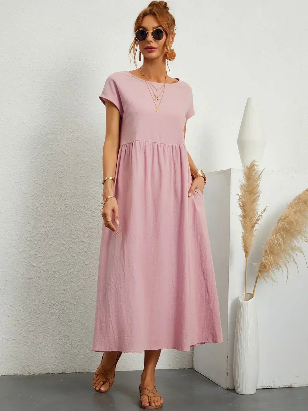 Gabrielle™ - Effortless Elegance Flowing Midi Dress
