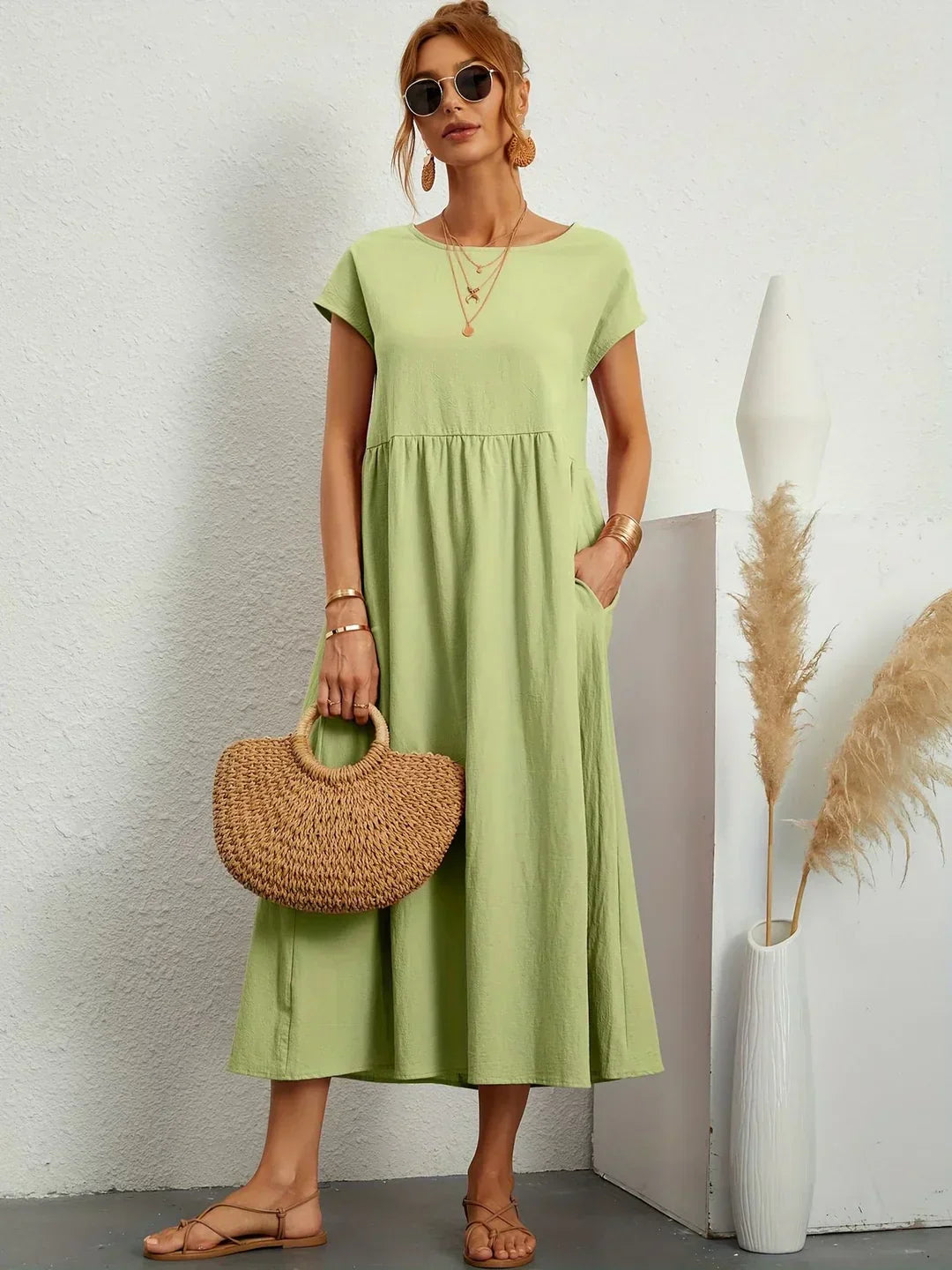 Gabrielle™ - Effortless Elegance Flowing Midi Dress