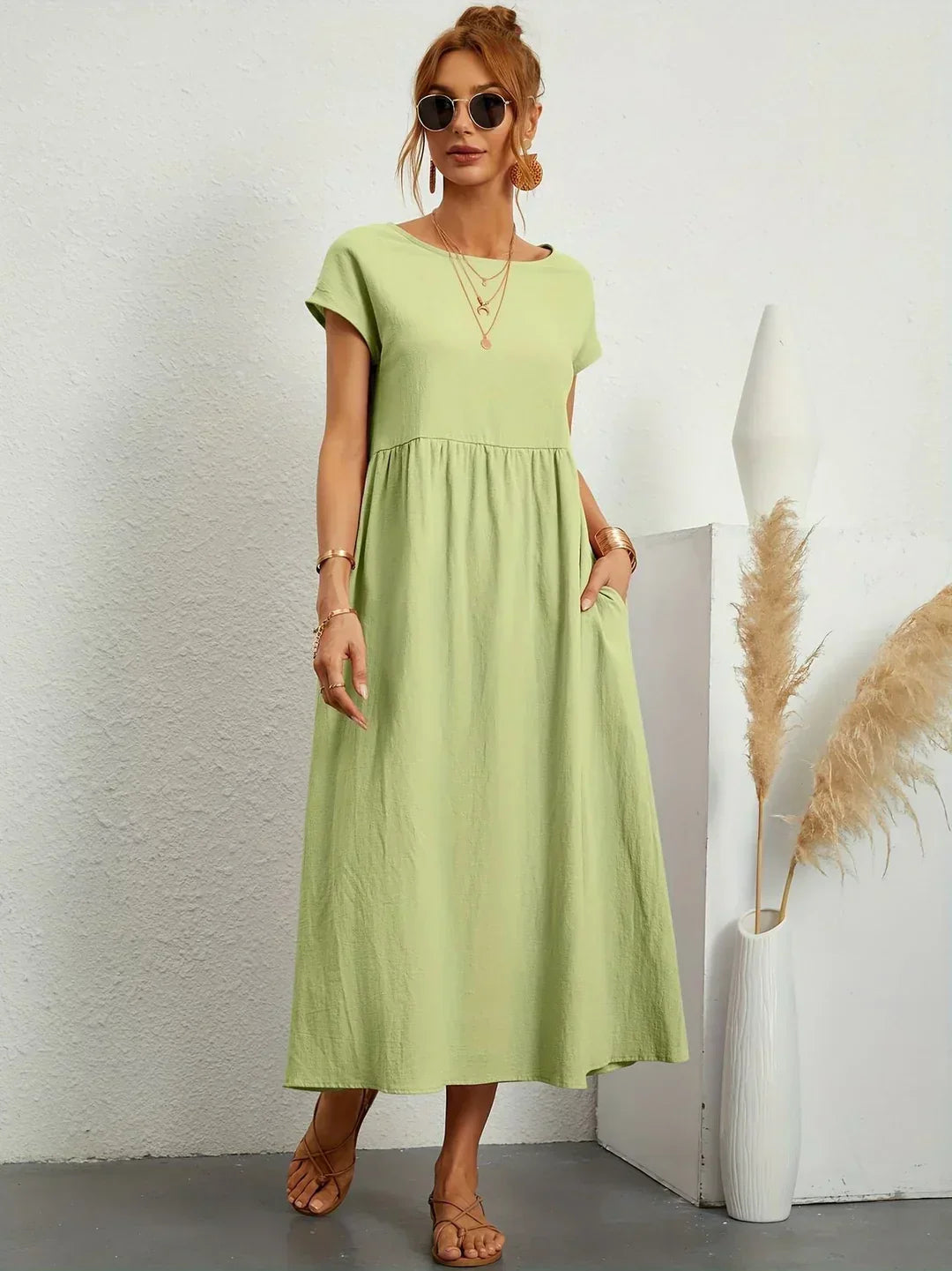Gabrielle™ - Effortless Elegance Flowing Midi Dress