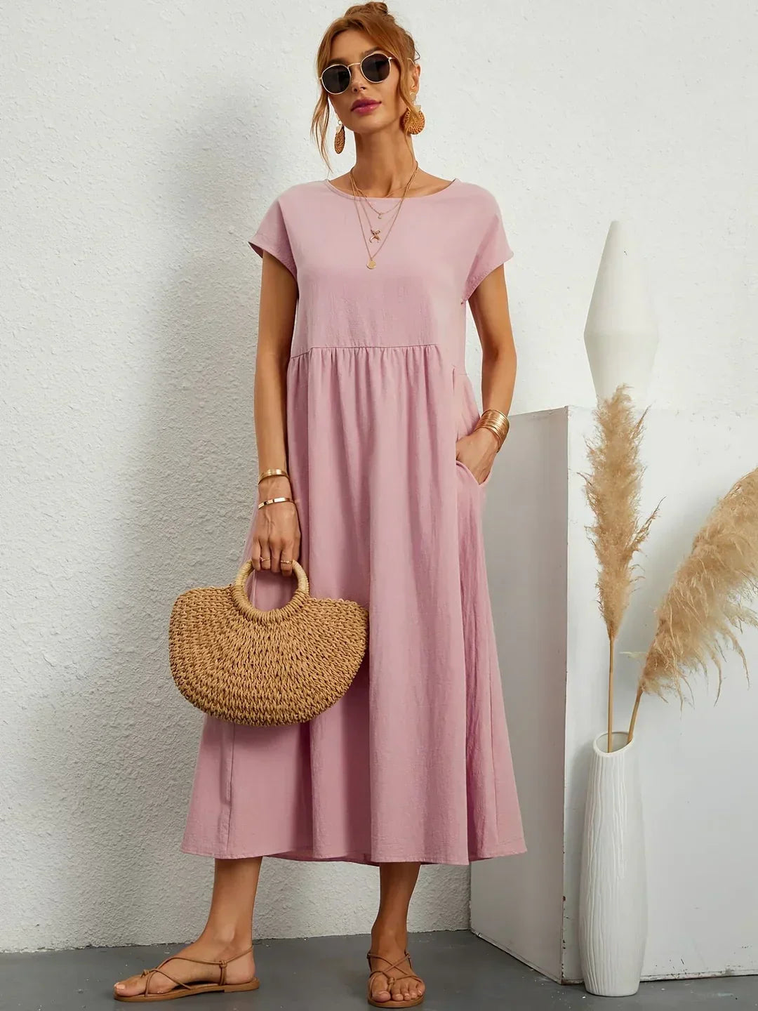 Gabrielle™ - Effortless Elegance Flowing Midi Dress