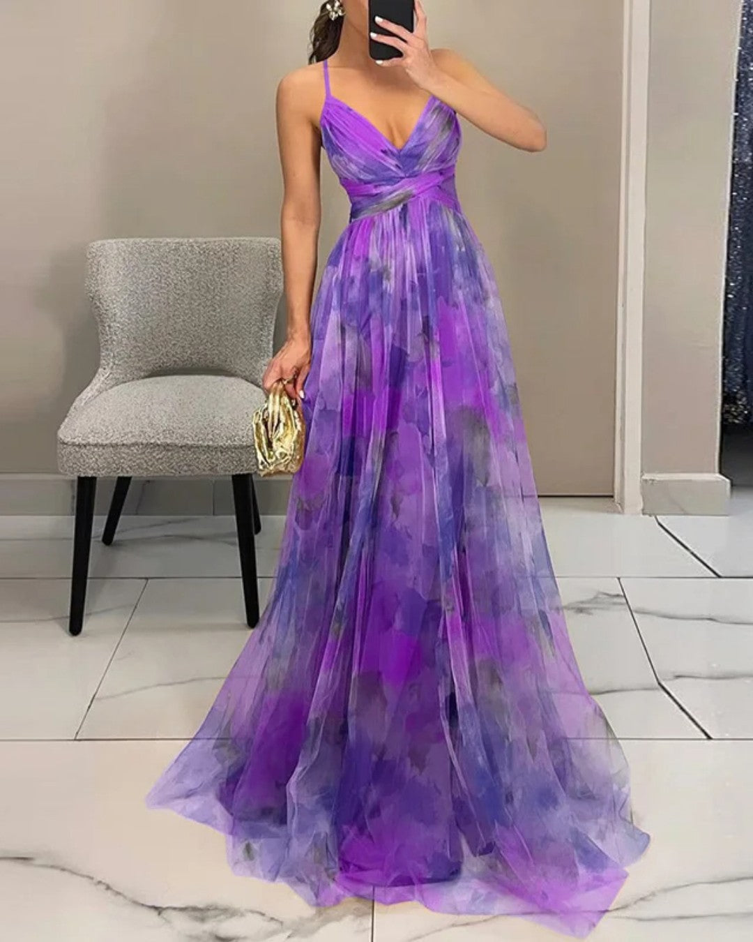 AURELIA - ELEGANT FLORAL MIDI DRESS