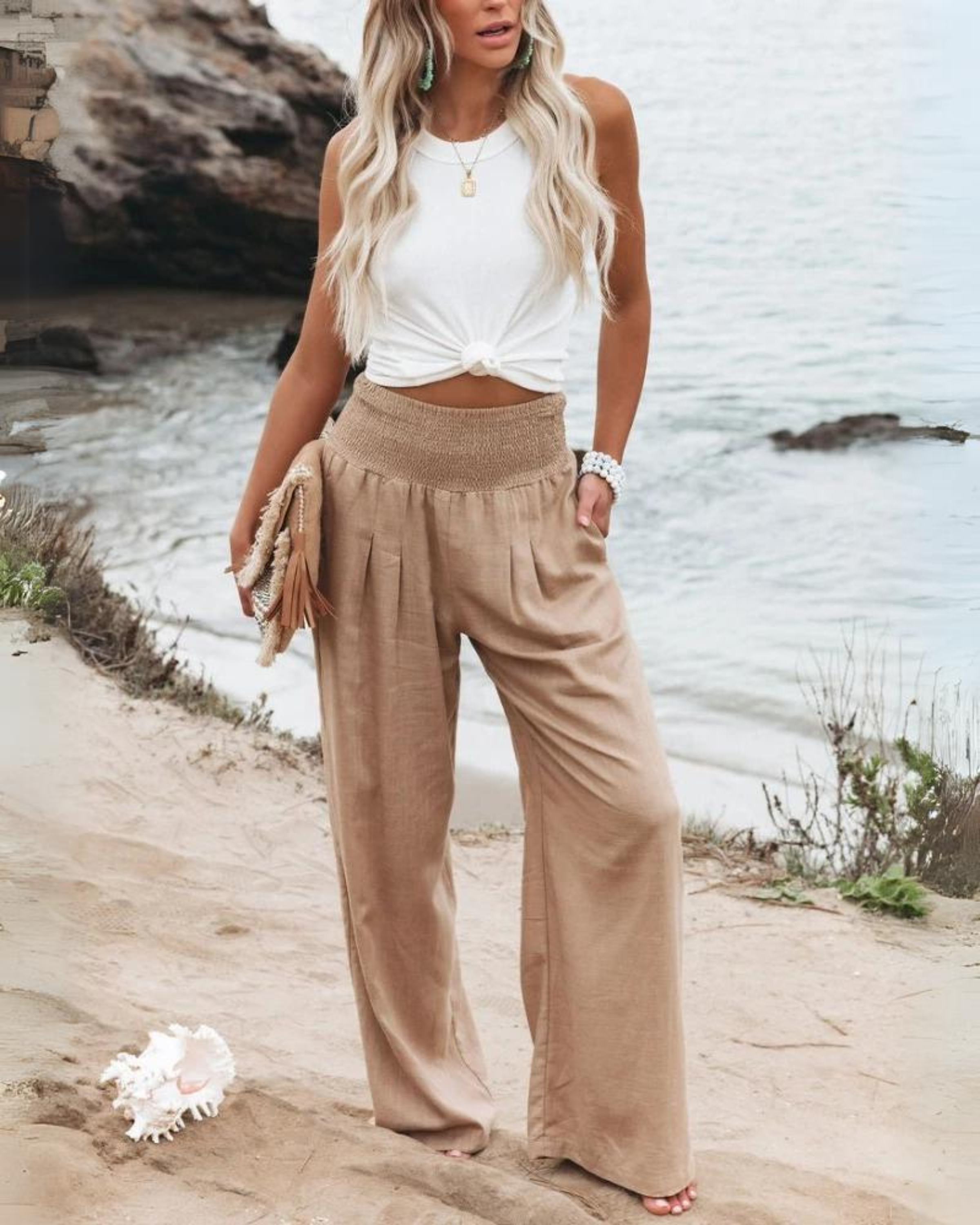 Ubud - High waist cotton pants