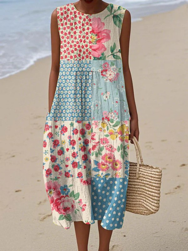 Anna | Dress Midi Patchwork